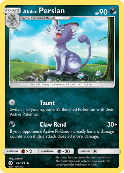 2017 Sun & Moon Alolan Persian #79