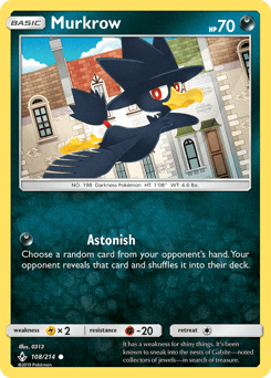 2019 Unbroken Bonds Murkrow #108