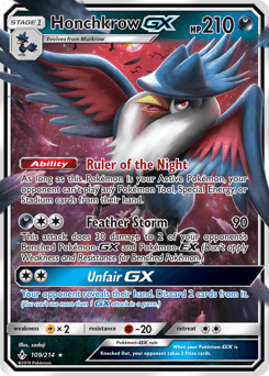 Honchkrow-GX Unbroken Bonds card