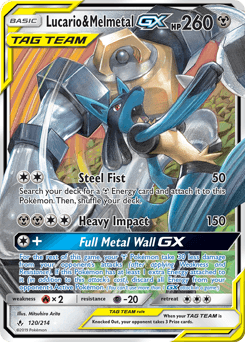 2019 Unbroken Bonds Lucario & Melmetal-GX #120