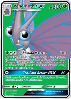 Venomoth-GX Unbroken Bonds card