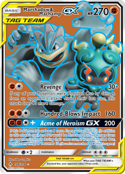 2019 Unbroken Bonds Marshadow & Machamp-GX #198