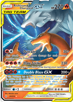 Reshiram & Charizard-GX Unbroken Bonds card