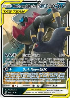 2019 Unified Minds Umbreon & Darkrai-GX #125