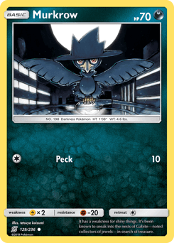2019 Unified Minds Murkrow #129