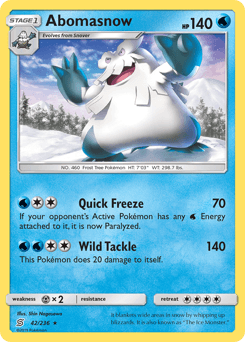Abomasnow Unified Minds card