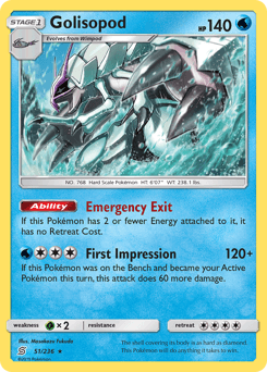 Golisopod Unified Minds card