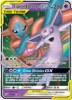 2019 Unified Minds Espeon & Deoxys-GX #72