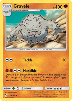 2019 Hidden Fates Graveler #34