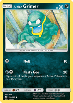 Alolan Grimer Cosmic Eclipse card