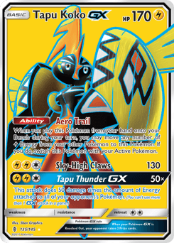 Tapu Koko-GX Guardians Rising card