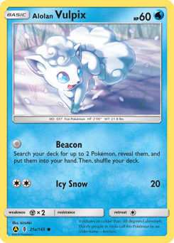 Alolan Vulpix Guardians Rising card