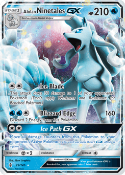Alolan Ninetales-GX Guardians Rising card