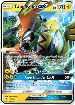 Tapu Koko-GX Guardians Rising card