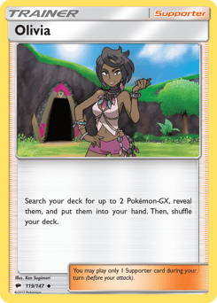 Olivia Burning Shadows card
