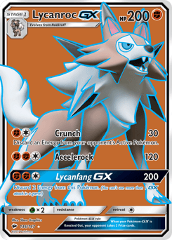 Lycanroc-GX Burning Shadows card