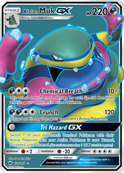 Alolan Muk-GX Burning Shadows card