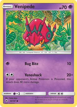 Venipede Burning Shadows card