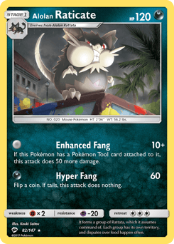 2017 Burning Shadows Alolan Raticate #82