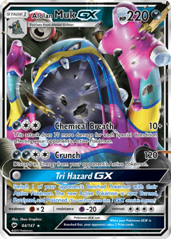 Alolan Muk-GX Burning Shadows card