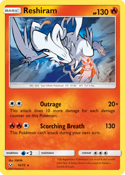 2017 Shining Legends Reshiram #14