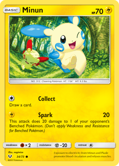 2017 Shining Legends Minun #34