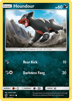 2017 Crimson Invasion Houndour #58