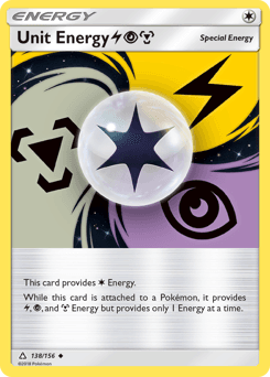 2018 Ultra Prism Unit Energy LightningPsychicMetal #138