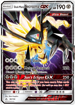 2018 Ultra Prism Dusk Mane Necrozma-GX #90
