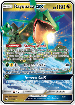 2018 Celestial Storm Rayquaza-GX #109