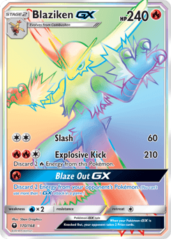 Blaziken-GX Celestial Storm card