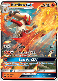 2018 Celestial Storm Blaziken-GX #28
