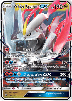 2018 Dragon Majesty White Kyurem-GX #48