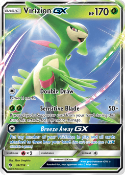 2018 Lost Thunder Virizion-GX #34