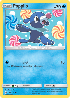 Popplio Lost Thunder card