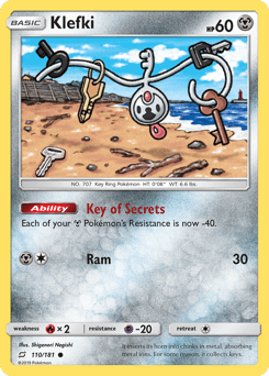 Klefki Team Up card
