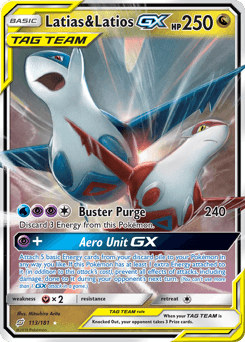 Latias & Latios-GX Team Up card