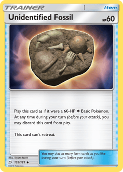Unidentified Fossil Team Up card