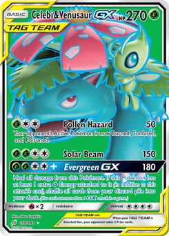 Celebi & Venusaur-GX Team Up card