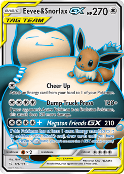2019 Team Up Eevee & Snorlax-GX #171