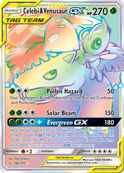 Celebi & Venusaur-GX Team Up card