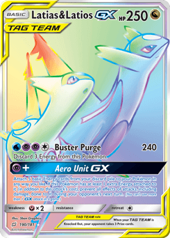 Latias & Latios-GX Team Up card