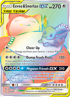 2019 Team Up Eevee & Snorlax-GX #191
