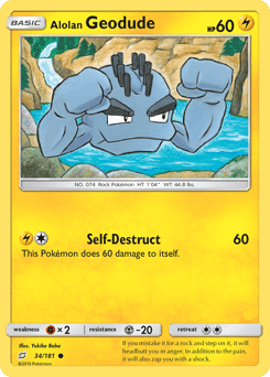 Alolan Geodude Team Up card