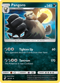 Pangoro Team Up card