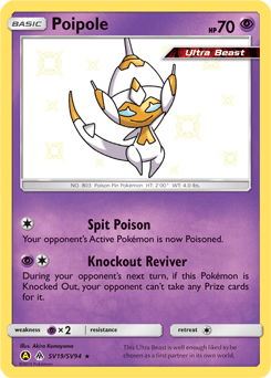 Poipole Hidden Fates Shiny Vault card