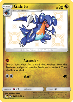 Gabite Hidden Fates Shiny Vault card