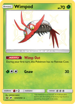 Wimpod Hidden Fates Shiny Vault card
