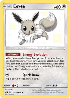 Eevee Hidden Fates Shiny Vault card