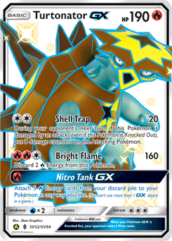Turtonator-GX Hidden Fates Shiny Vault card